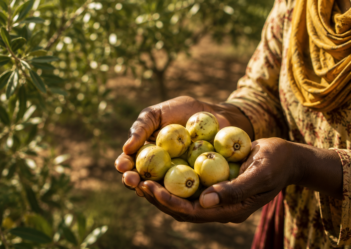 From the land, by hand.